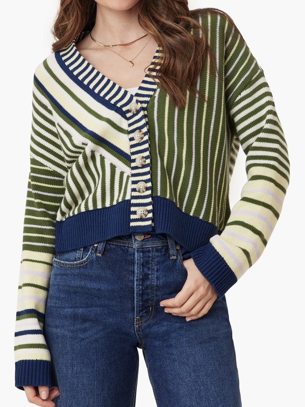 Scotch & Soda relaxed striped statement cardigan sweater size medium